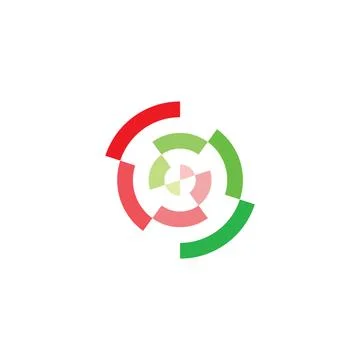 Geometric circle target icon logo vector Stock-Illustration