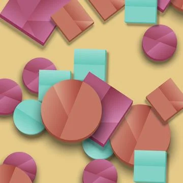 Geometric circles and rectangles background. 스톡 일러스트