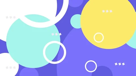 Geometric circles pattern elements in a colorful and abstract background Stock Footage 304940997