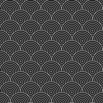 Geometric circles pattern - seamless. 스톡 일러스트