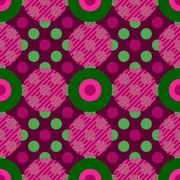 Geometric circles seamless pattern Illustrazione stock