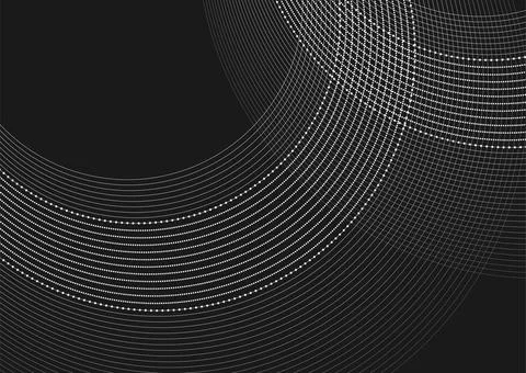 Geometric circular dotted lines abstract grey white background 库存插图
