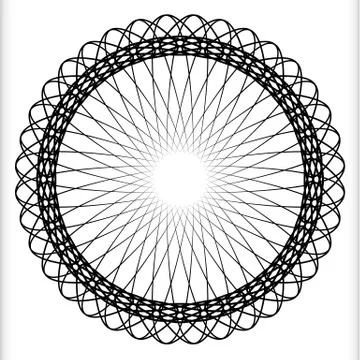 Geometric circular element - Rotating spiral, swirl shape Stock Illustration
