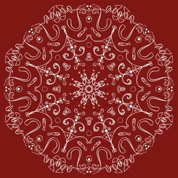 Geometric circular ornament Stock Illustration