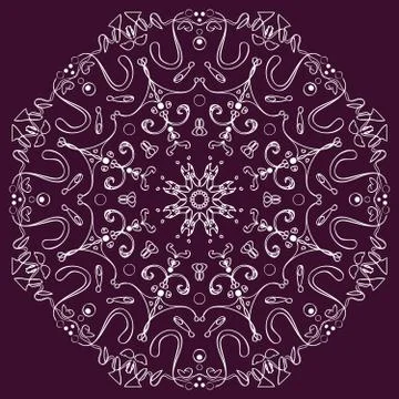 Geometric circular ornament Stock Illustration