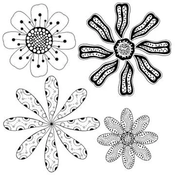 Geometric circular ornament set Illustrazione stock