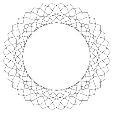 Geometric circular pattern. Abstract motif with radiating intersecting lines Stock Illustration