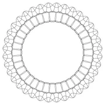 Geometric circular pattern. Abstract motif with radiating intersecting lines Stock Illustration