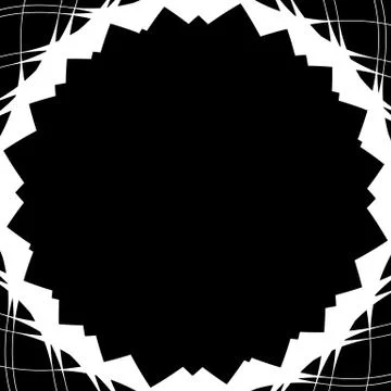 Geometric circular pattern. Abstract motif with radiating intersecting lines Stock Illustration