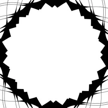 Geometric circular pattern. Abstract motif with radiating intersecting lines Stock Illustration