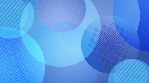 Geometric circular pattern with gradient and overlapping blue elements seamless Stock Footage 295096749