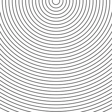 Geometric circular radiating converging circles. Sector of circle set arc sonar. イラスト素材