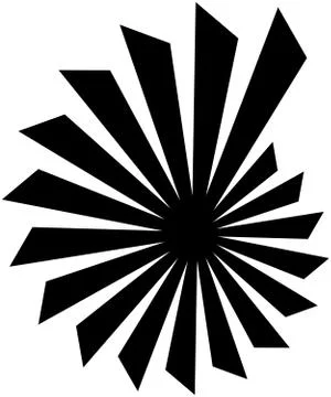 Geometric circular spiral. Abstract angular, edgy shape in rotating fashion Stock Illustration