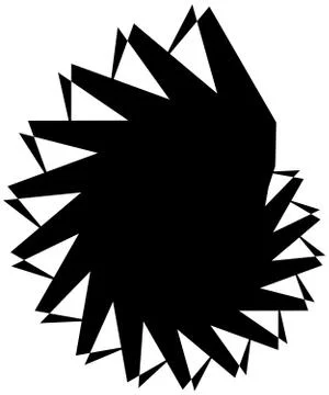Geometric circular spiral. Abstract angular, edgy shape in rotating fashion イラスト素材