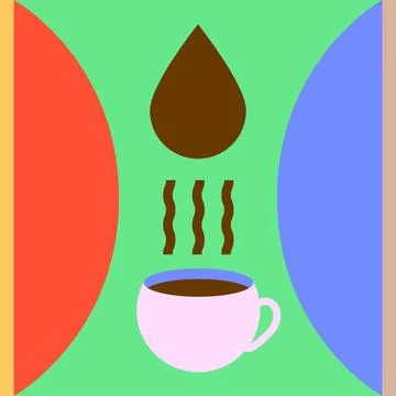 Geometric Coffee Ornament イラスト素材