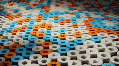 Geometric Color Pattern – Abstract 3D Animation Stock Footage 312036248