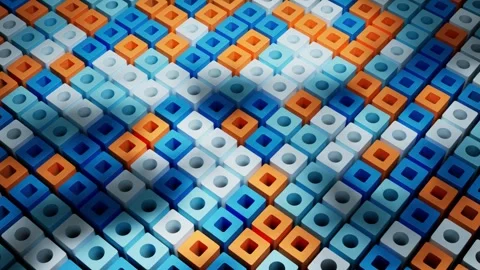 Geometric Color Pattern – Abstract 3D Animation Stock Footage 312039648