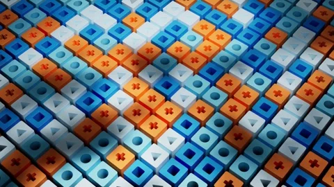 Geometric Color Pattern – Abstract 3D Animation Stock Footage 312040842