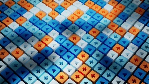 Geometric Color Pattern – Abstract 3D Animation Stock Footage 312040853