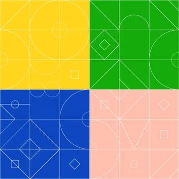 Geometric, color, seamless pattern Illustrazione stock