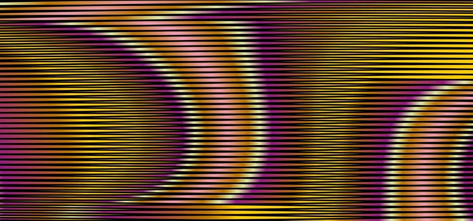 Geometric colored pattern with linear texture and blurred vision shapes. Stock Illustration