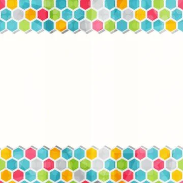 Geometric colored seamless border pattern Illustrazione stock