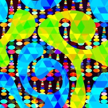 Geometric colored seamless pattern in graffiti style for your design qualitat Stock Illustration