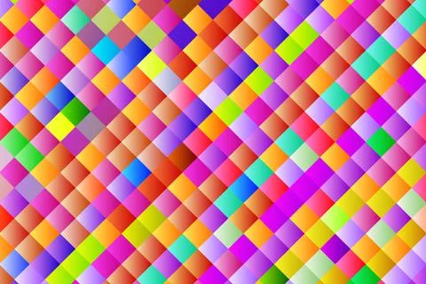 Geometric colorful background. Abstract squared pattern, colorf elements. Vector Stock Illustration