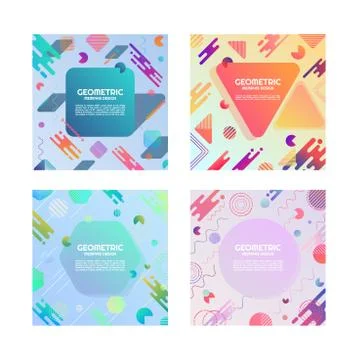 Geometric colorful background and pattern memphis style. vector illustration Stock Illustration