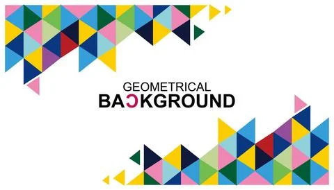 Geometric colorful background. Geometric background with triangles Stock Illustration