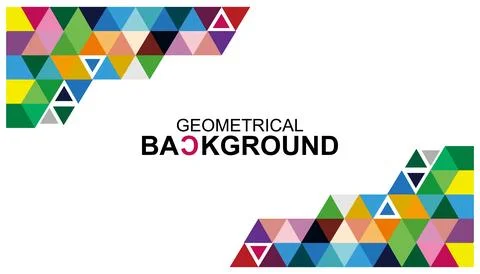 Geometric colorful background. Geometric background with triangles Stock Illustration