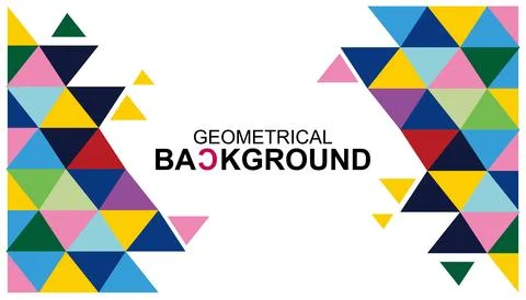 Geometric colorful background. Geometric background with triangles Stock Illustration