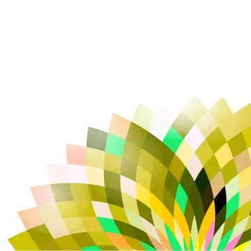 Geometric colorful flower shape isolate white background, vector &amp; illustration Stock Illustration