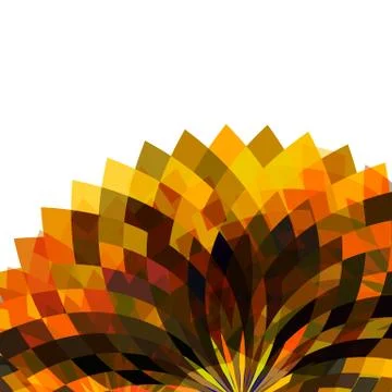Geometric colorful flower shape isolate white background, vector &amp; illustration Stock Illustration