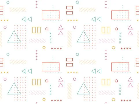 Geometric colorful seamless pattern Stock Illustration