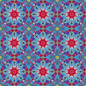 Geometric colorful seamless patterns set. Vector repeating texture, line art Stock Illustration