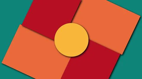 Geometric colorful shapes, computer generated. 3d render visual backdrop Stock Illustration