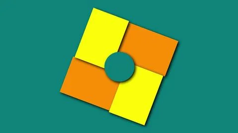 Geometric colorful shapes, computer generated. 3d render visual backdrop G... Foto stock
