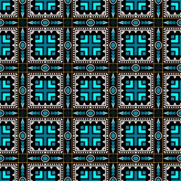 Geometric colorful vector seamless pattern. Ethnic ornamental abstract backgr 스톡 일러스트