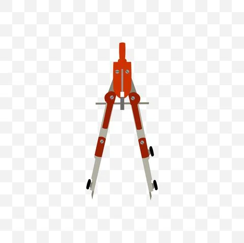 Geometric compass vector illustration on white background Stock Illustration