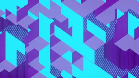 Geometric composition for decorative design. 3d render loop animation. 4K, UHD Stock Footage 119990307