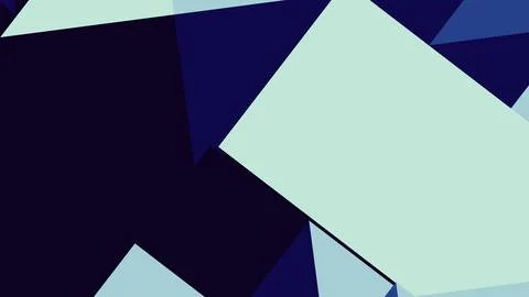 Geometric composition featuring dark navy, deep blue, and pale mint shapes ar Illustration