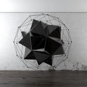 Geometric composition in interior Ilustración de archivo