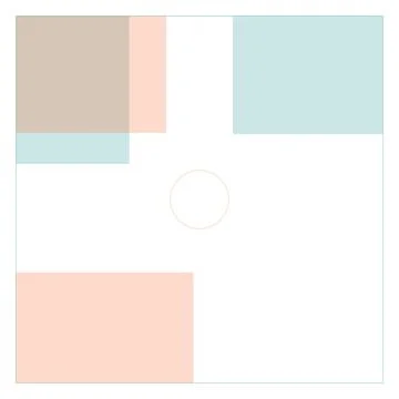 Geometric composition minimalist abstract art print with pastel blocks and .. Stock Illustration