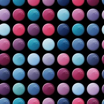 Geometric composition of multicolor circles. Seamless repeating pattern. Stock Illustration