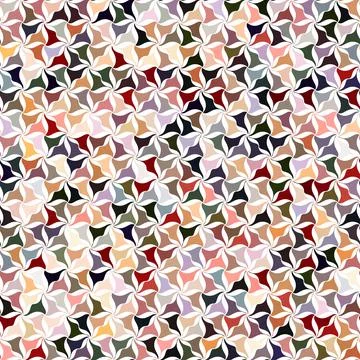 Geometric composition of multicolor wavy triangles. Seamless vector pattern. Stock Illustration