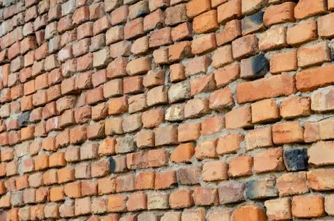 Geometric composition of rectangular clay bricks. 스톡 사진