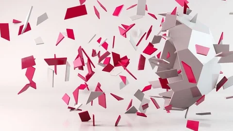 Geometric computer generated animation background Stock Footage