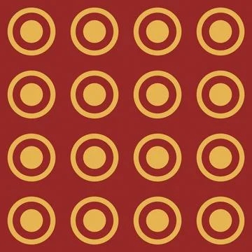 Geometric concentric circles pattern on deep red background Stock Illustration