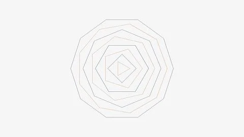 Geometric concentric polygon pattern with layered lines and triangular cutout Stock Illustration